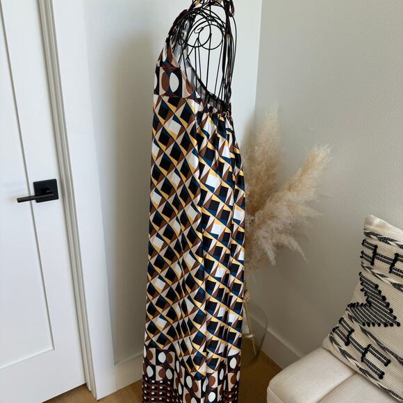 Italian Boutique Boho Halter Backless Maxi Dress Medium - Picture 2 of 8